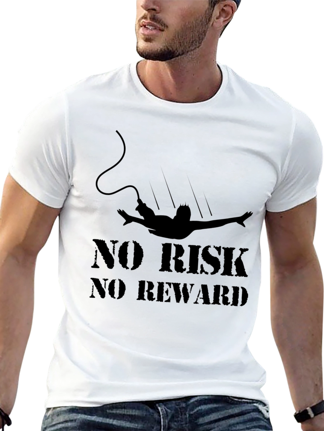 No Risk No Reward Black Graphic Tee