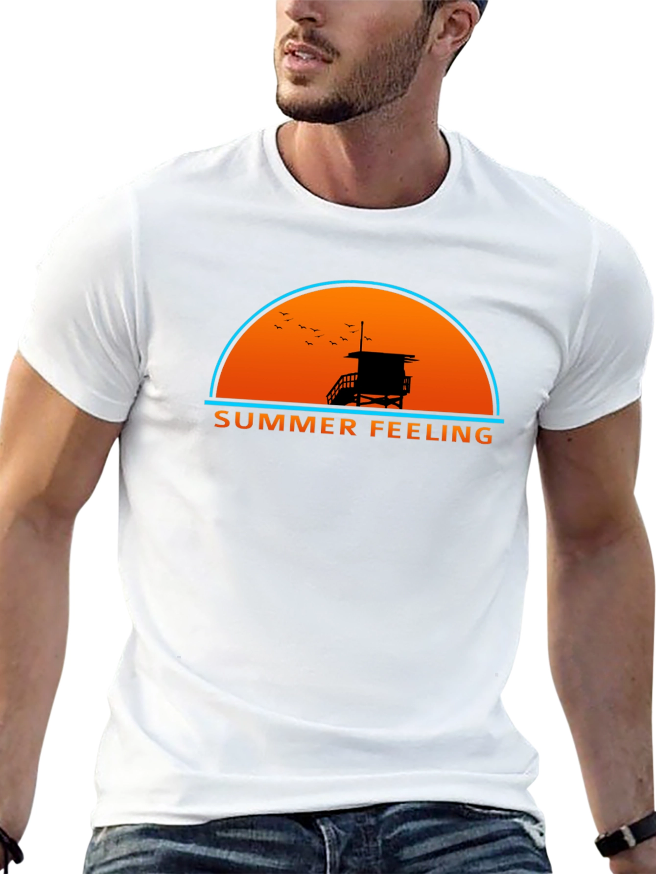 Summer Feeling Graphic T-Shirt - Beach Vibes Tee