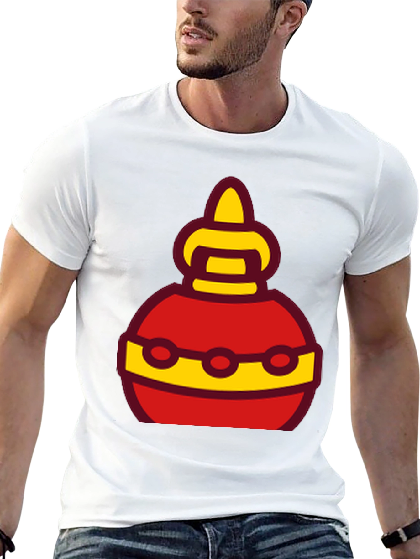 Funky Red and Yellow Festive Design T-Shirt