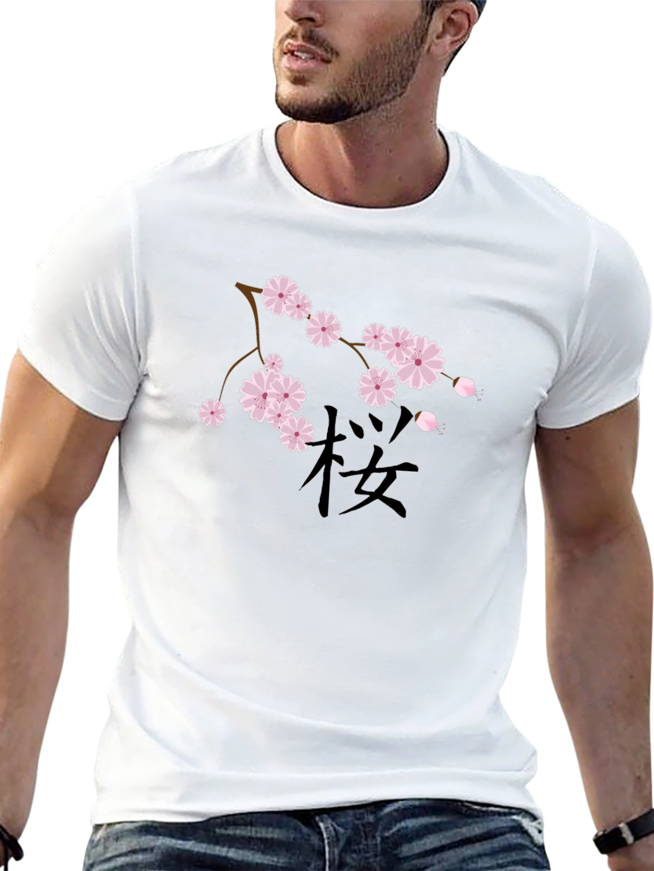 Black Cherry Blossom Graphic Tee