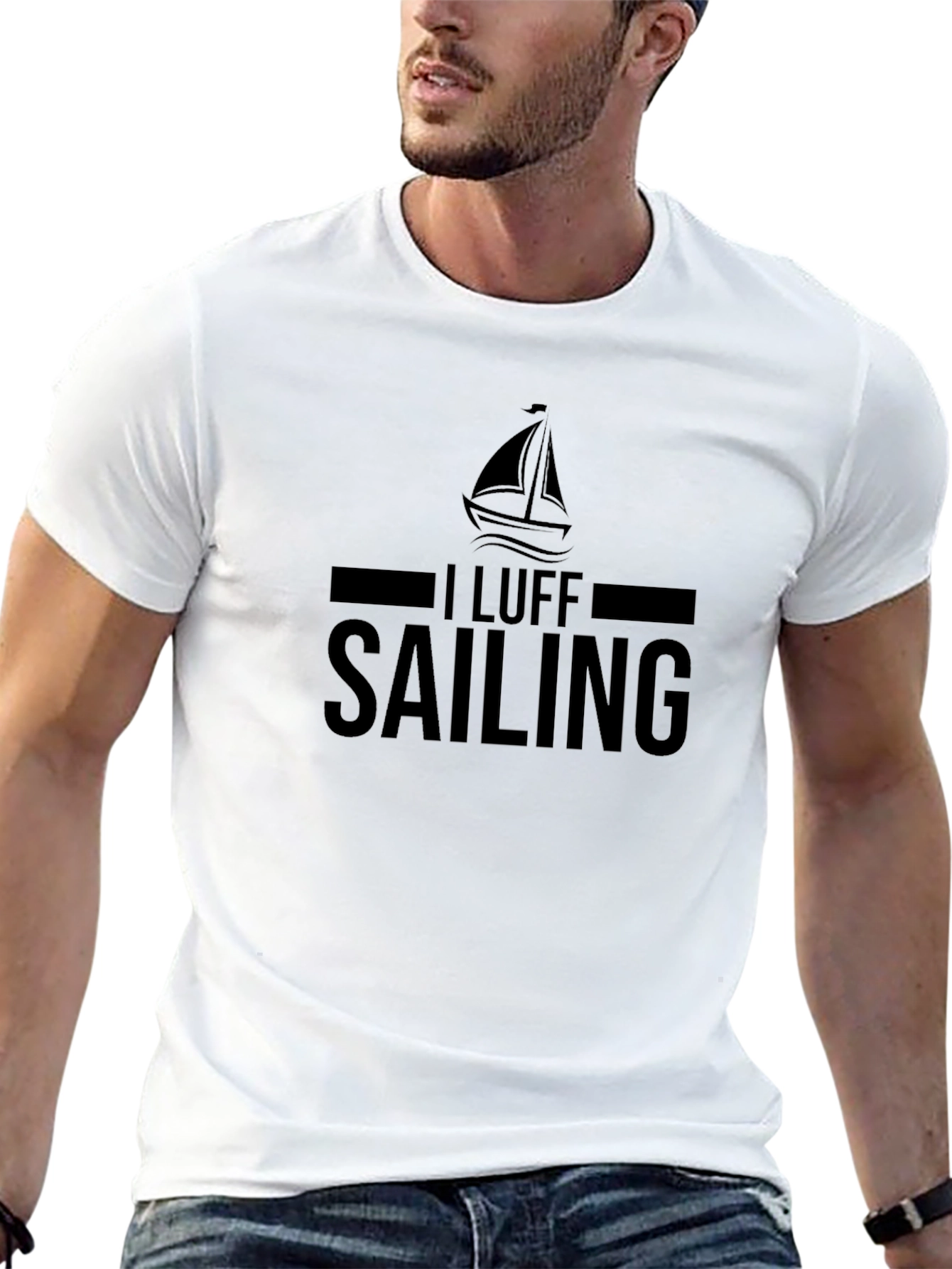 I Luff Sailing T-Shirt - Black