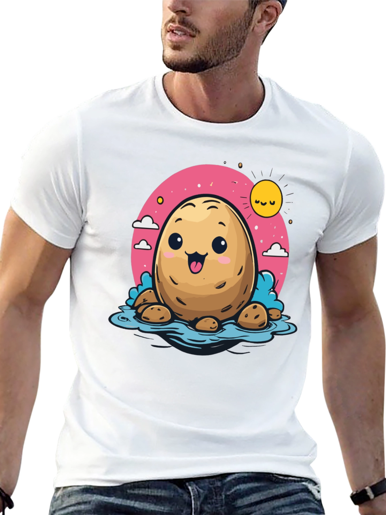 Cute Potato Cartoon T-Shirt