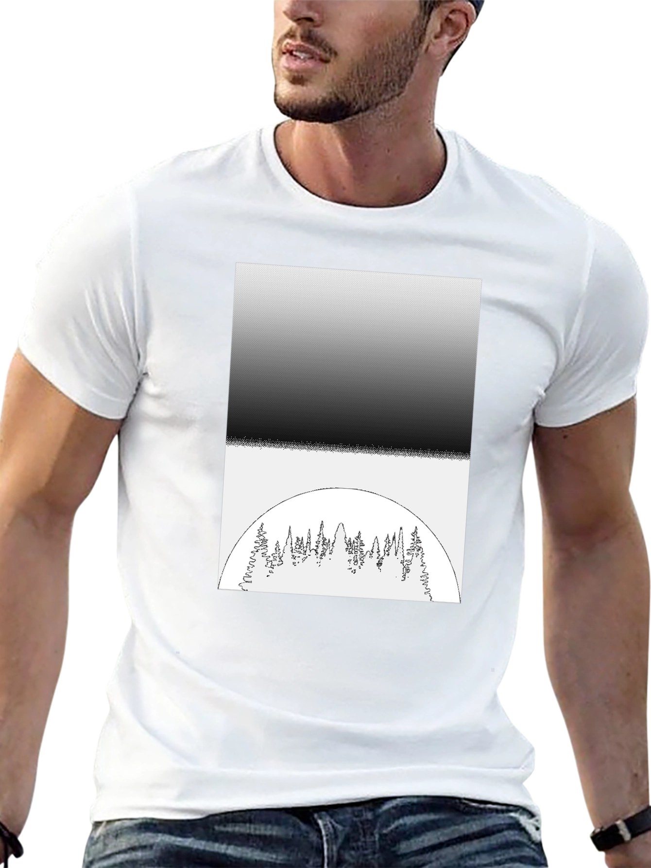 Monochrome Forest Graphic Tee