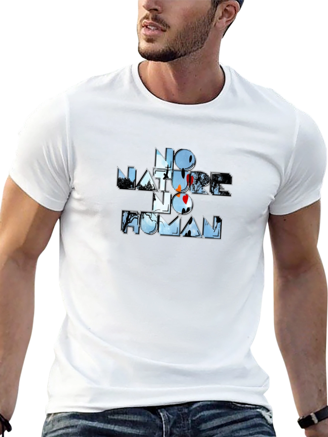 No Nature No Human Graphic Tee - Black