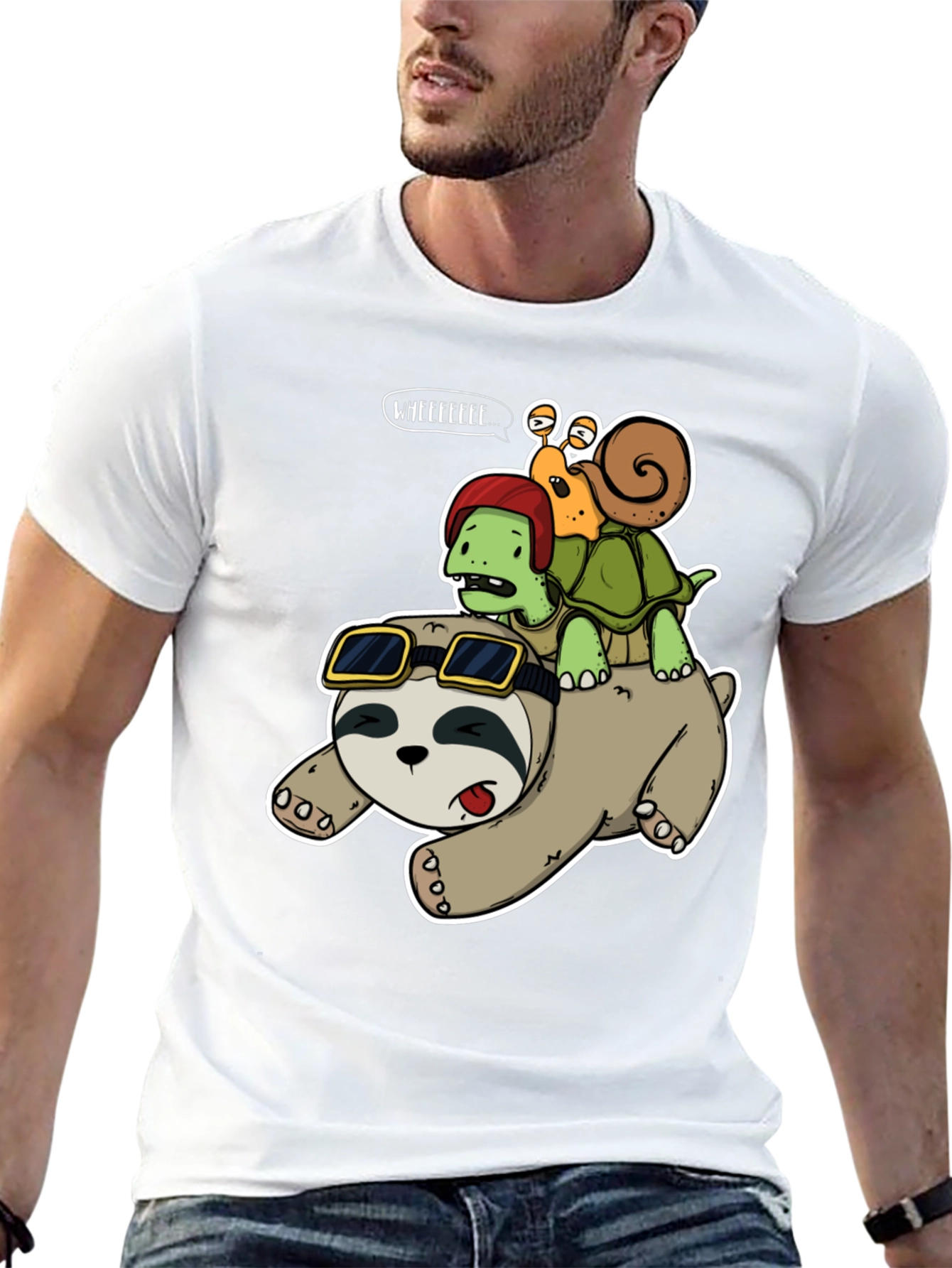 Sloth Turtle and Snail Adventure T-Shirt