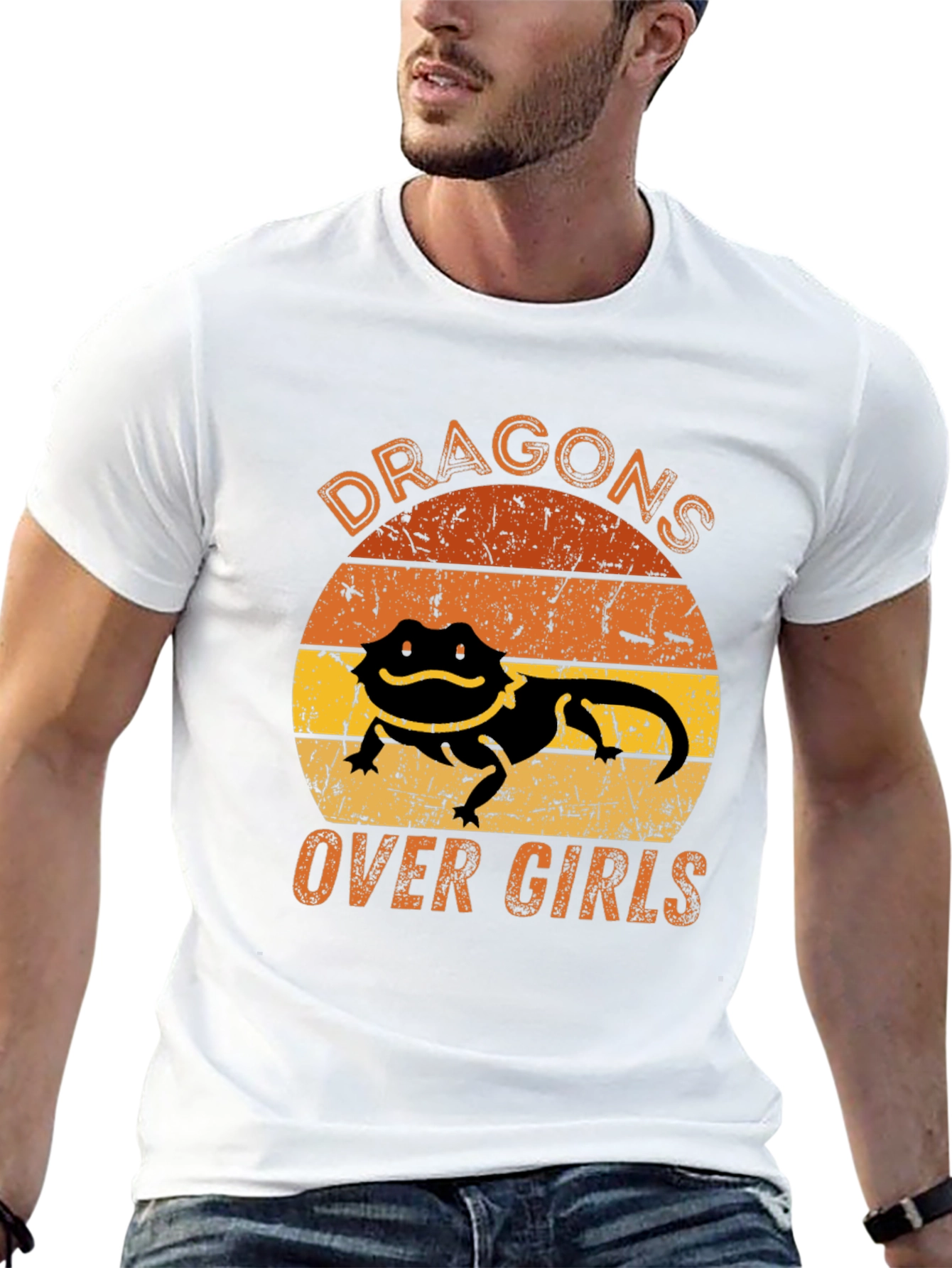 Dragons Over Girls Bearded Dragon Mens T-Shirt