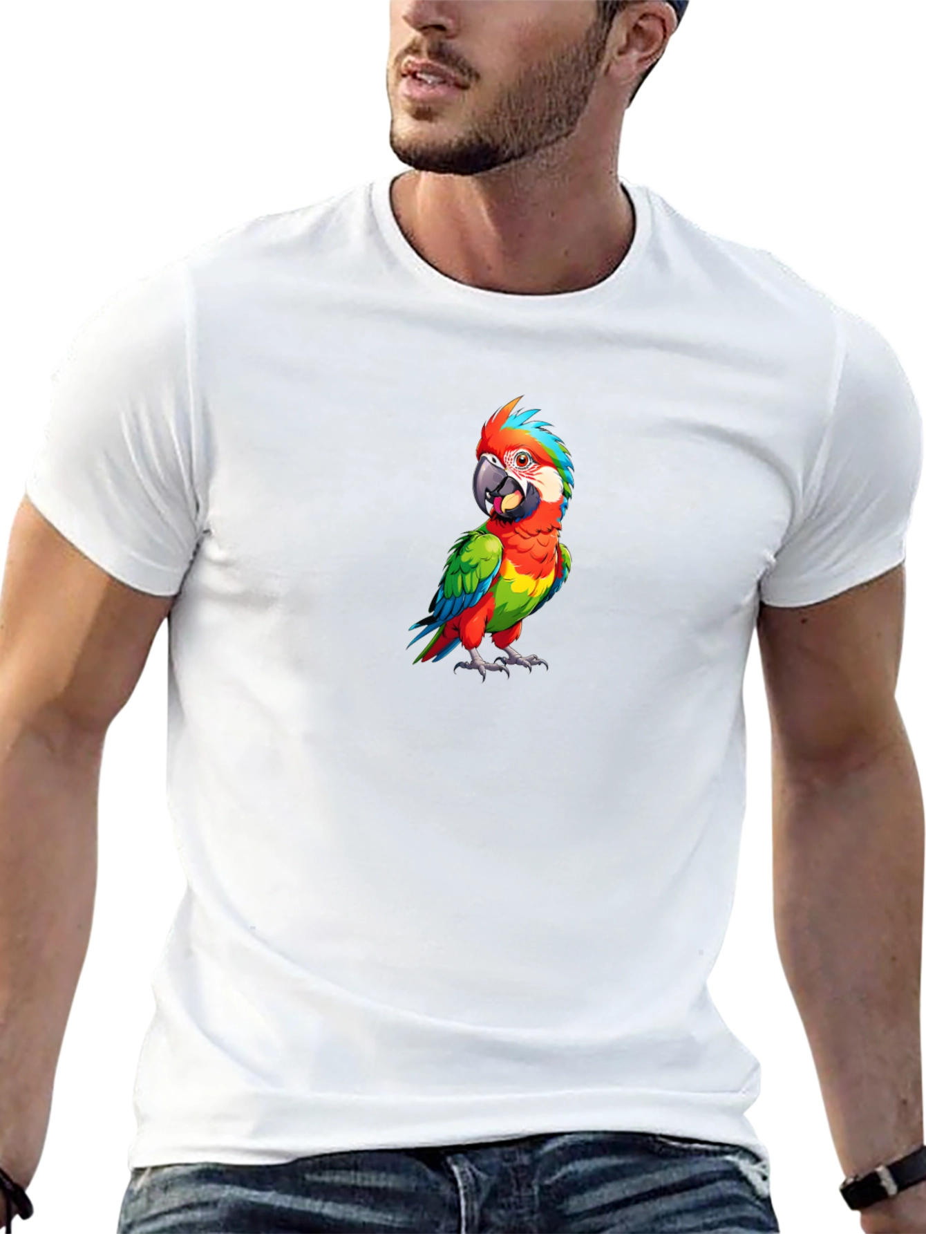 Parrot Graphic Tee - Mens Black T-Shirt