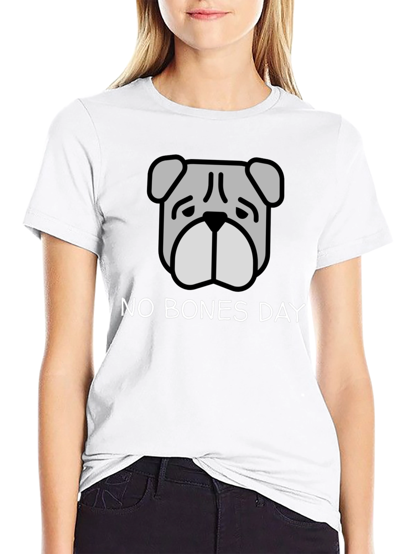 No Bones Day T-Shirt - Bulldog Graphic Tee