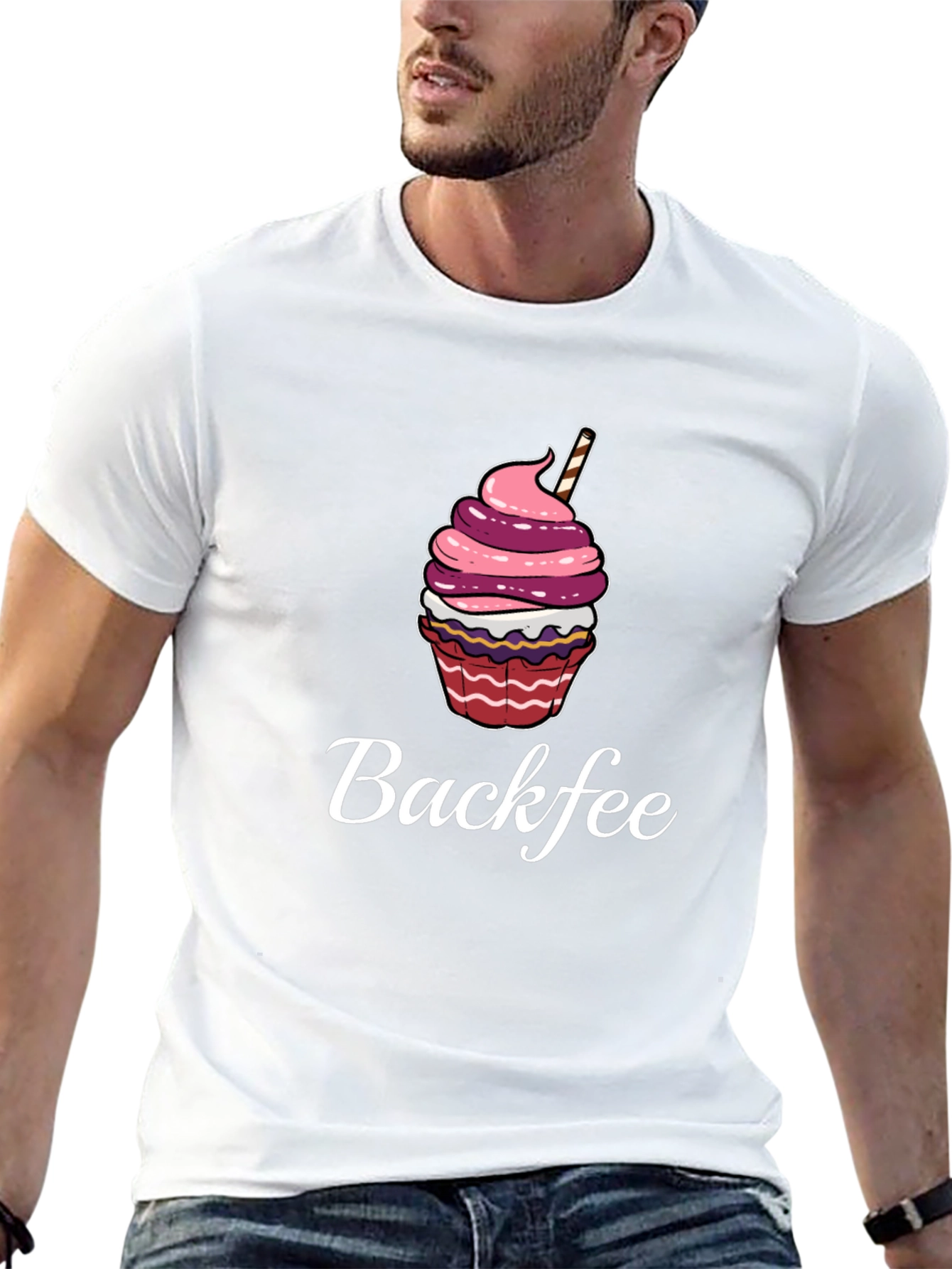 Backfee Cupcake Graphic Tee - Casual Comfort