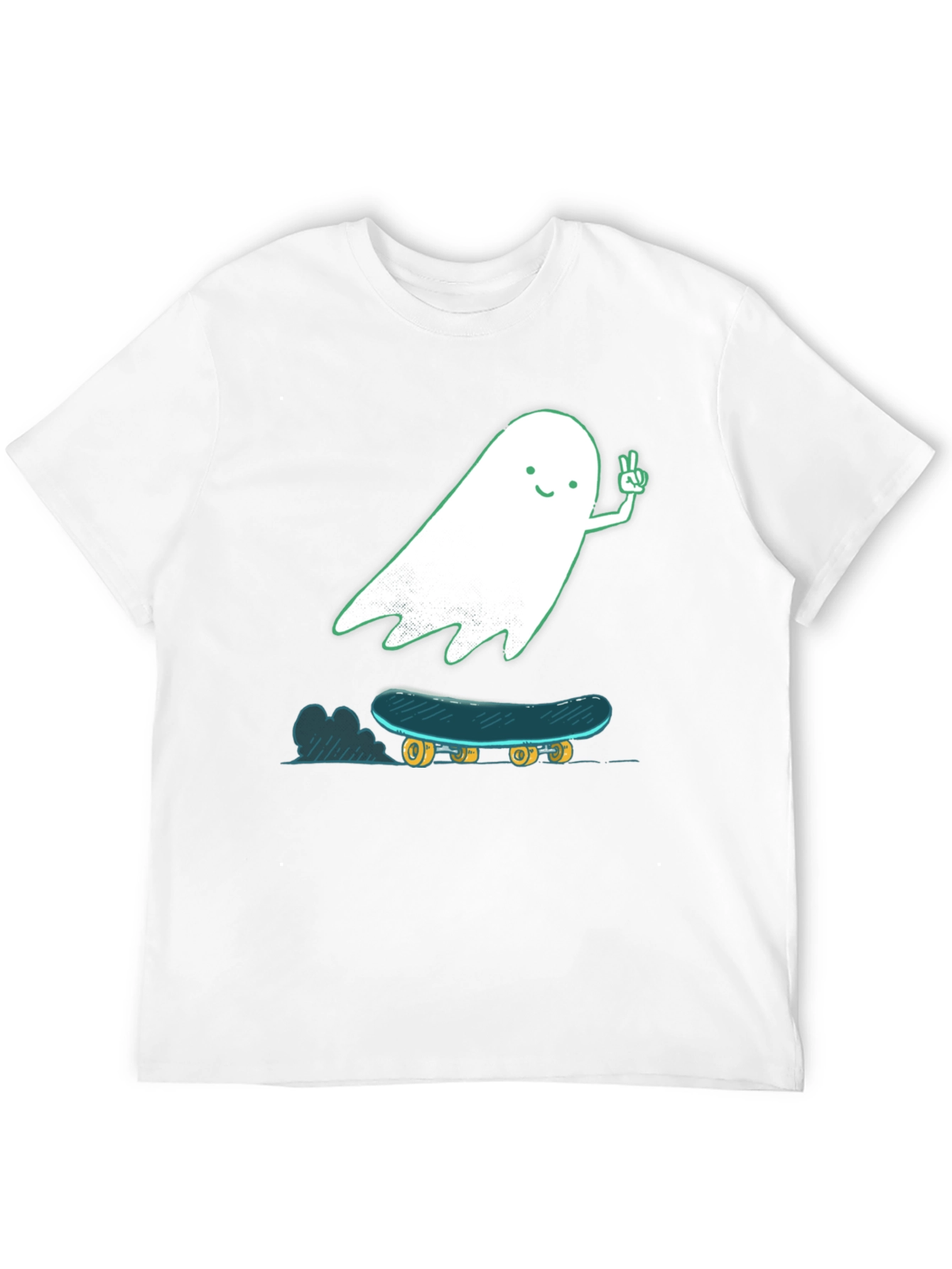 Skateboarding Ghost Graphic T-Shirt