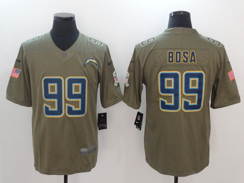 Men's Los Angeles Chargers Joey Bosa #99 Brown Game Jerseys