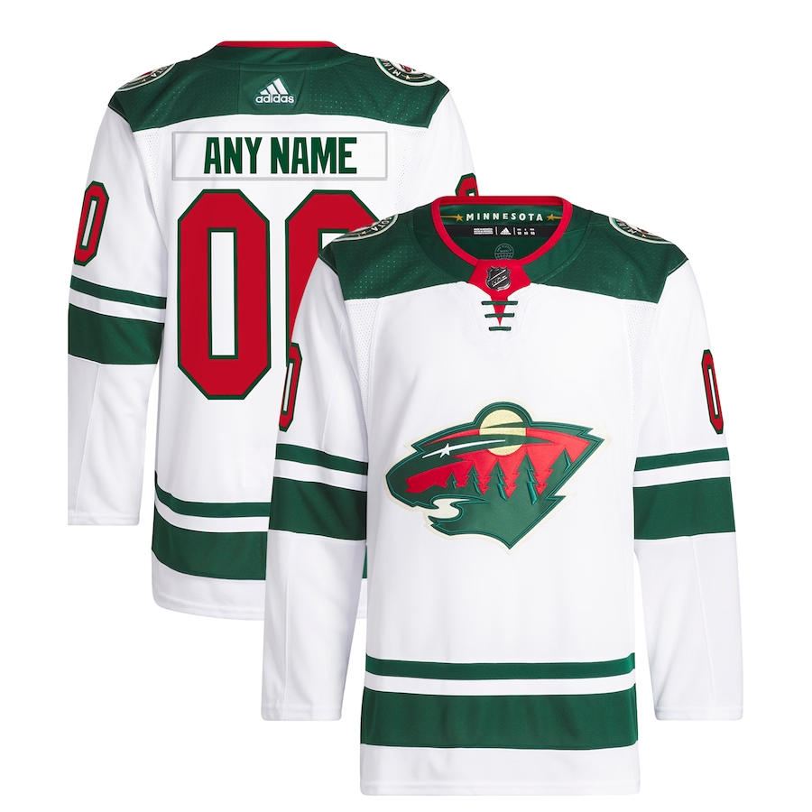 Men's Minnesota Wild White Away Primegreen Authentic Custom Jerseys