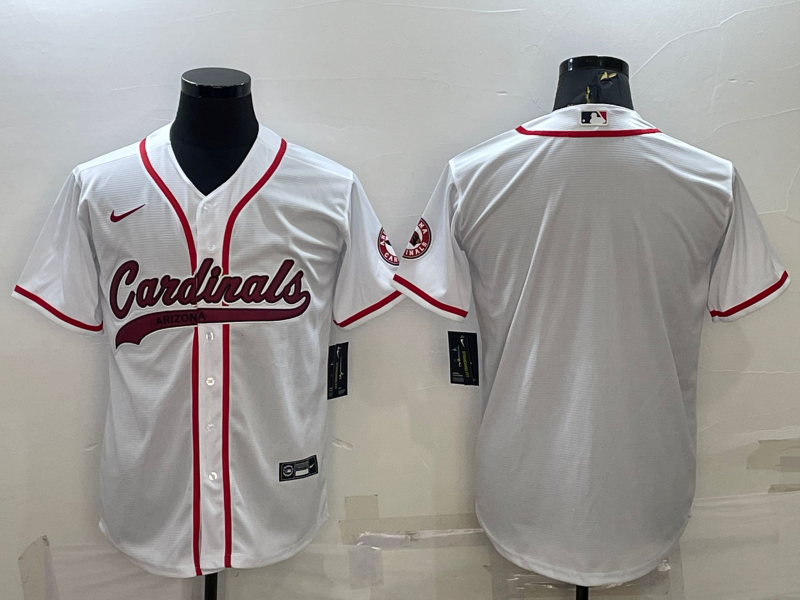 Men's Arizona Cardinals White Blank Jerseys