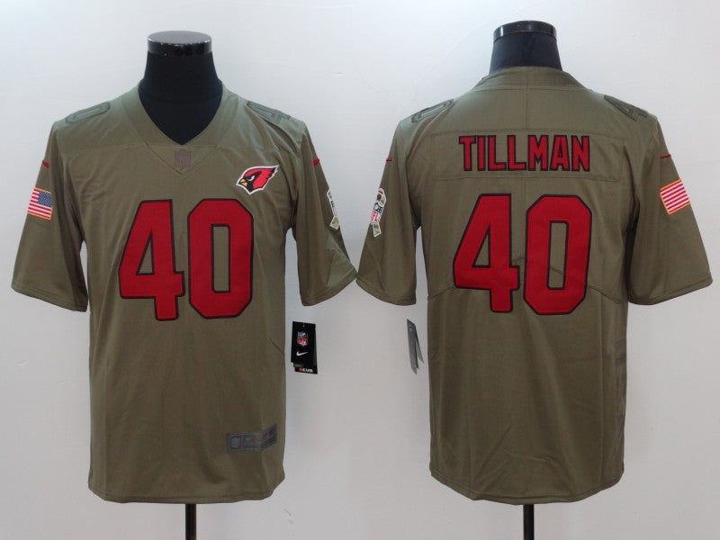Men's Arizona Cardinals Pat Tillman #40 Brown Player Game Jerseys