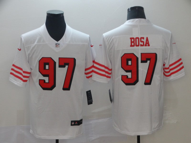 Men's San Francisco 49ers Nick Bosa #97 White Vapor Limited Jerseys