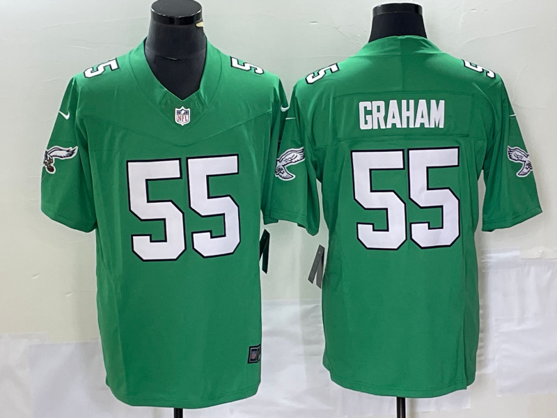 Men's Philadelphia Eagles Brandon Graham #55 Kelly Green Game Jerseys