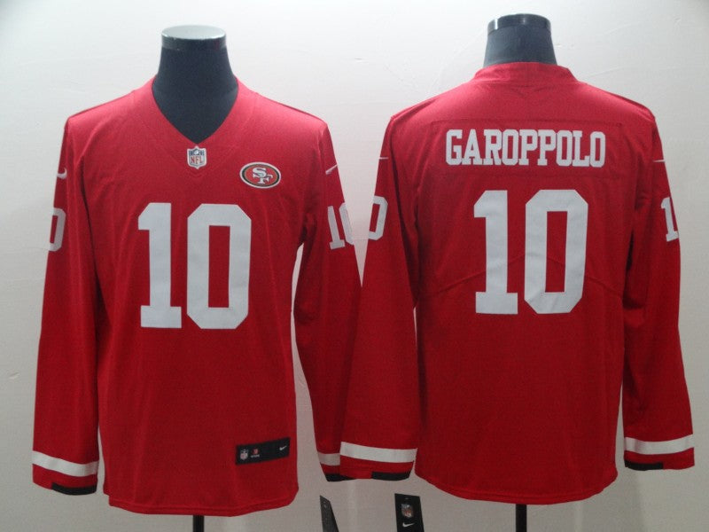 Men's San Francisco 49ers Jimmy Garoppolo #10 Red Player Game Jerseys