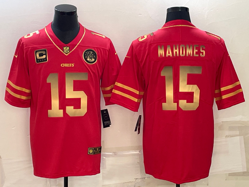 Men's Kansas City Chiefs Patrick Mahomes #15 Red Player Game Jerseys