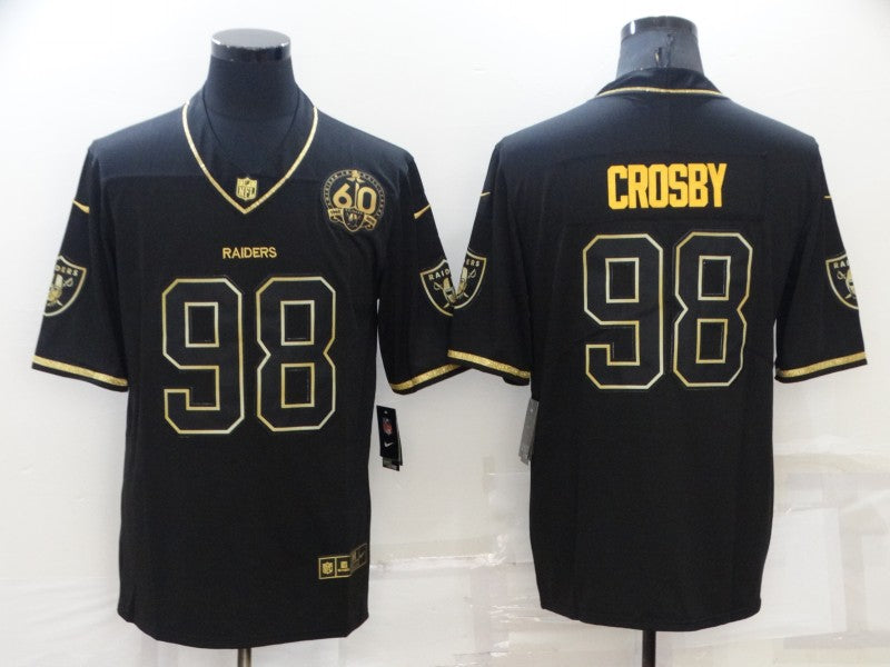 Men's Las Vegas Raiders Maxx Crosby #98 Black Authentic Game Jerseys