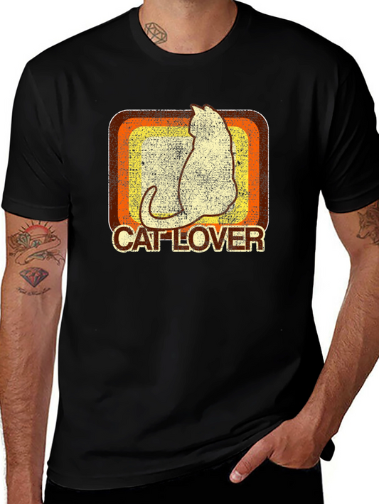 Retro Cat Lover Graphic T-Shirt