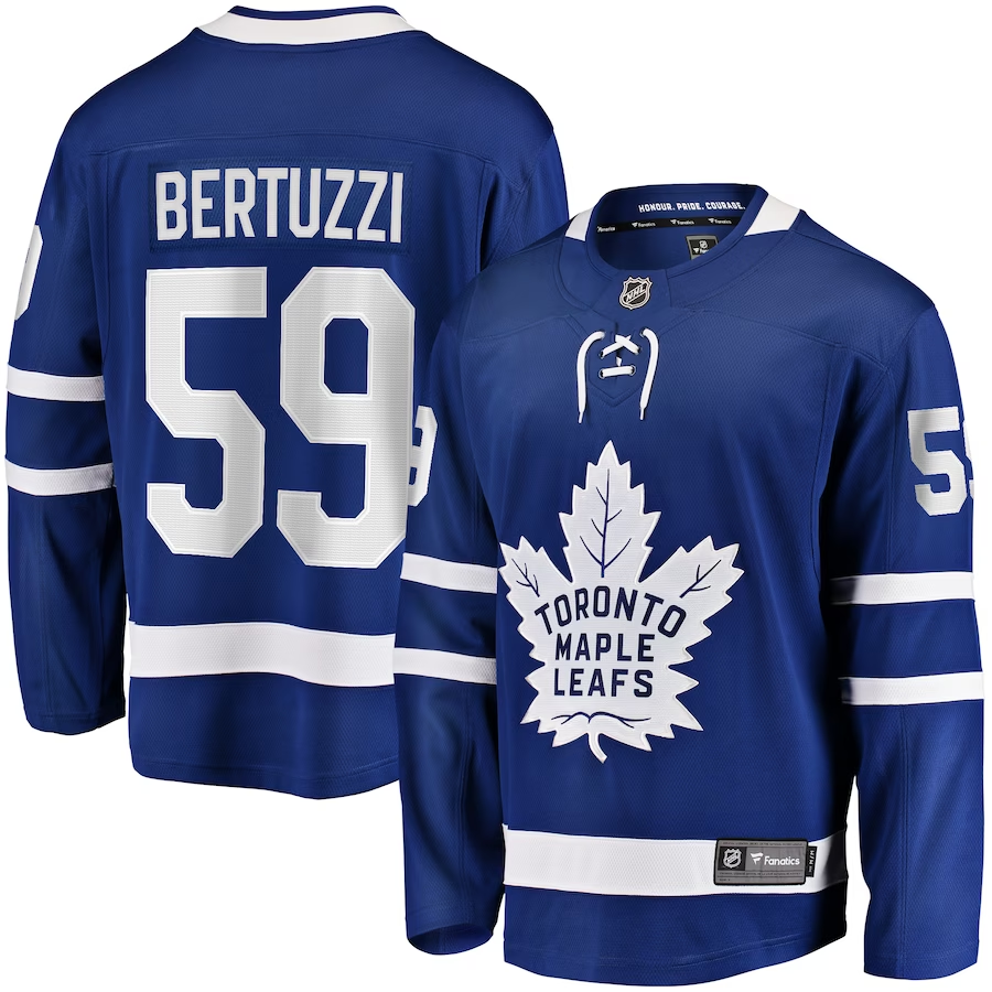 Men's Toronto Maple Leafs Tyler Bertuzzi #59 Blue Player Game Jerseys