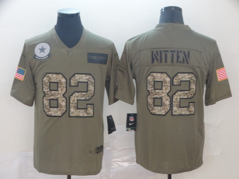 Men's Dallas Cowboys Jason Witten #82 Brown Game Player Jerseys