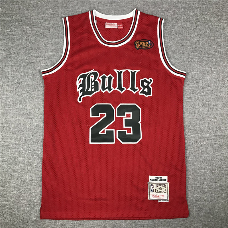 Men's Chicago Bulls Michael Jordan Red 1997-98 Classics Rookie Authentic Jerseys