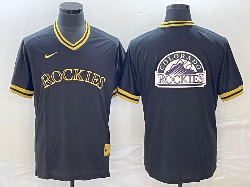 Men's Colorado Rockies Black Replica Team Jerseys