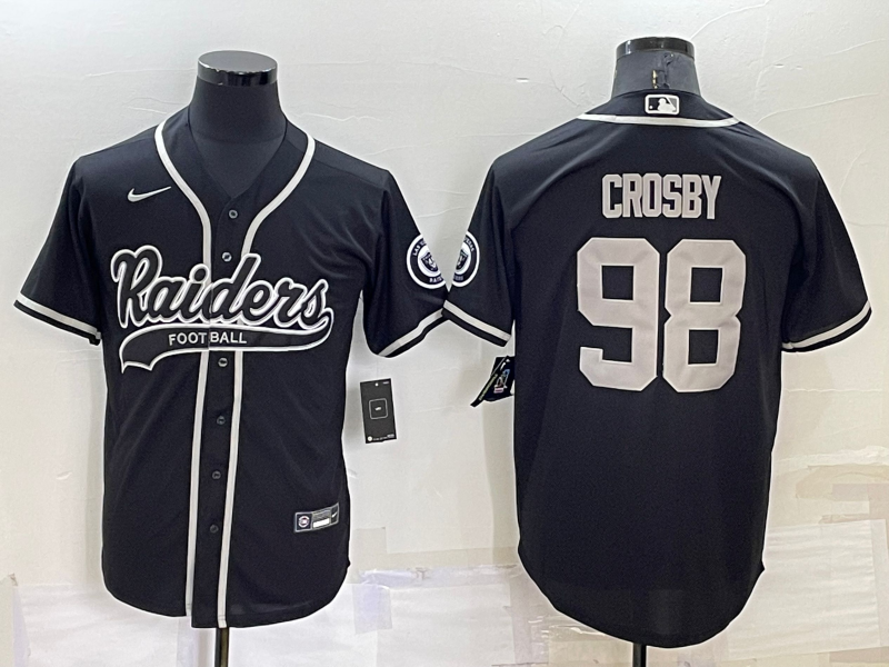 Men's Las Vegas Raiders Maxx Crosby #98 Black Game Jerseys Joint Edition
