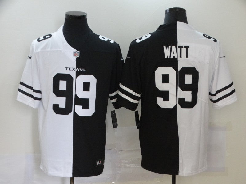 Men's Houston Texans J.J. Watt #99 Black/White Game Jerseys