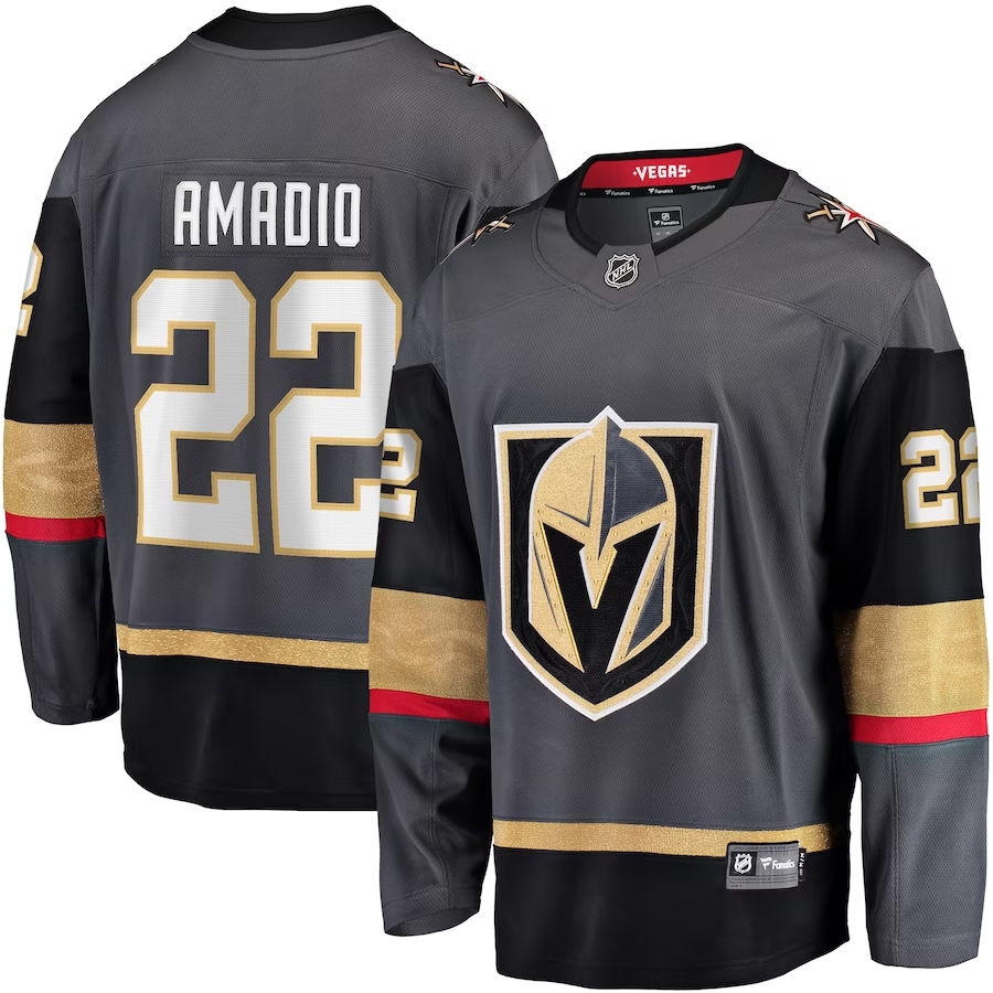 Men's Vegas Golden Knights Michael Amadio #22 Gray Alternate Breakaway Player Jerseys