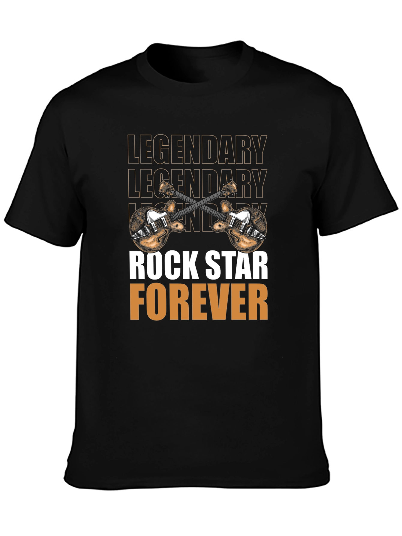 Legendary Rock Star Forever Black Graphic Tee