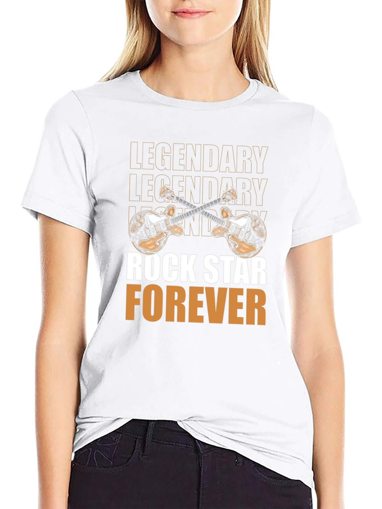 Legendary Rock Star Forever Black Graphic Tee