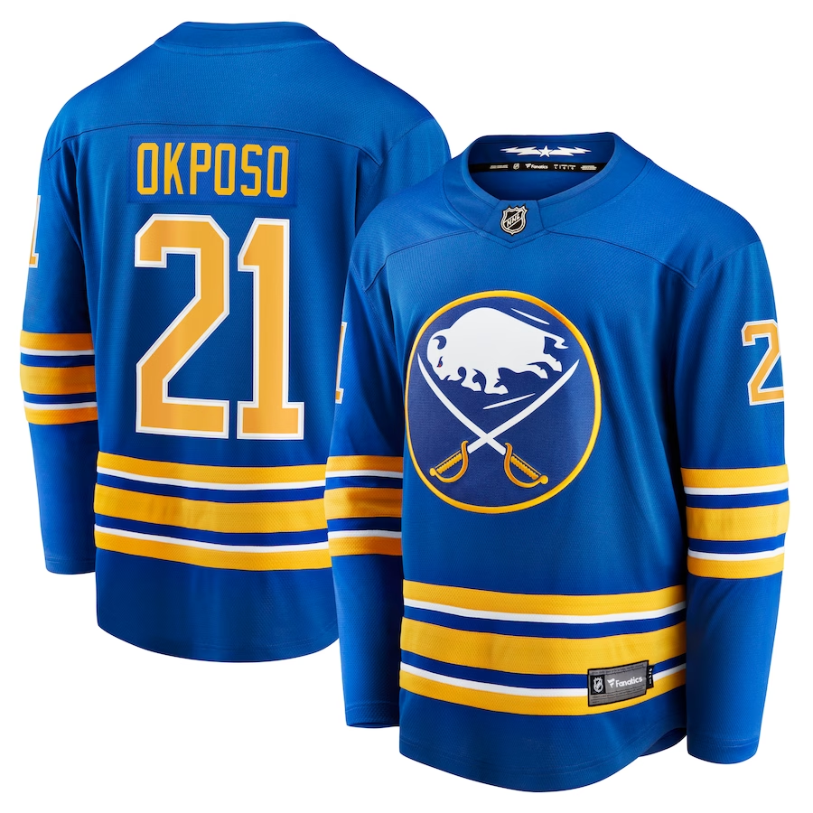 Men's Buffalo Sabres Kyle Okposo #21 Royal Replica Player Jerseys