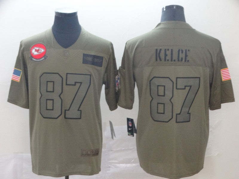Men's Kansas City Chiefs Travis Kelce #87 Brown Player Jerseys