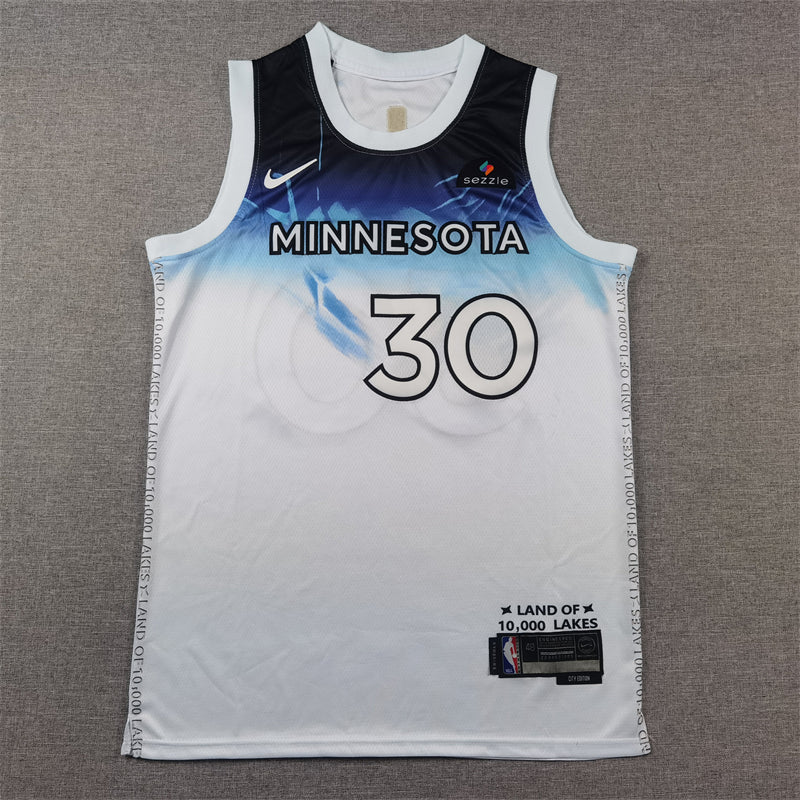 Men's Minnesota Timberwolves Julius Randle #30 White 2024/25 Swingman Player Jerseys - City Edition