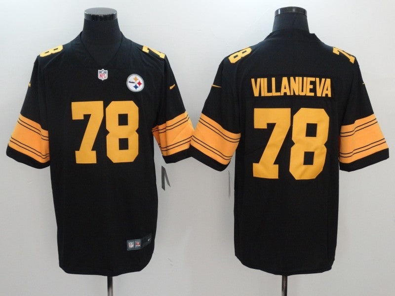 Men's Pittsburgh Steelers Alejandro Villanueva #78 Black Alternate Legend Jerseys