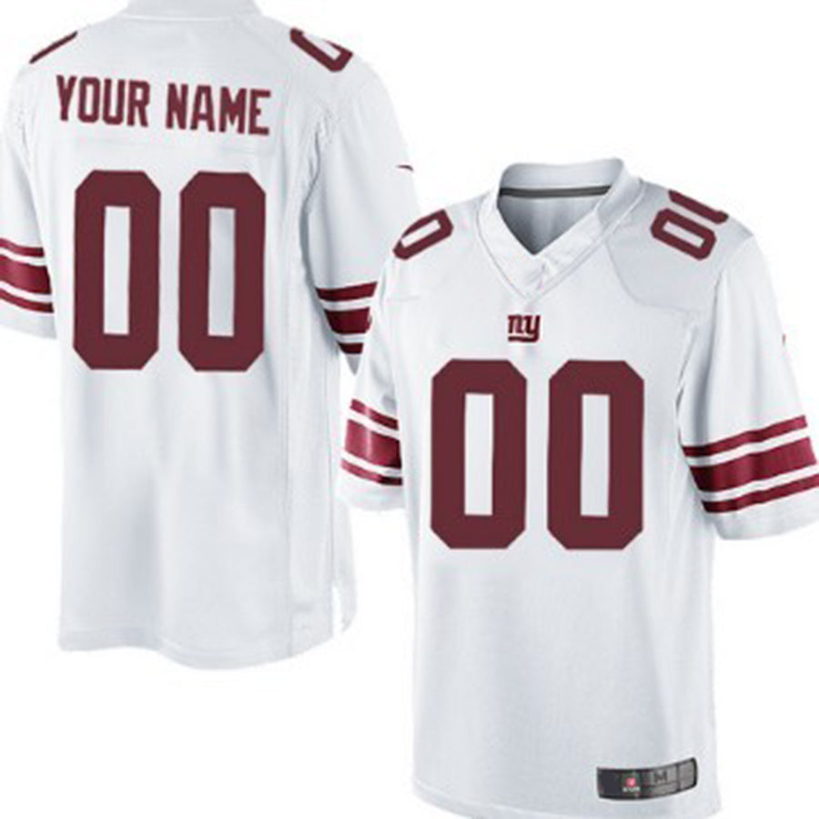 Custom1 New York Giants White Limited Jerseys Stitched American Football Jerseys