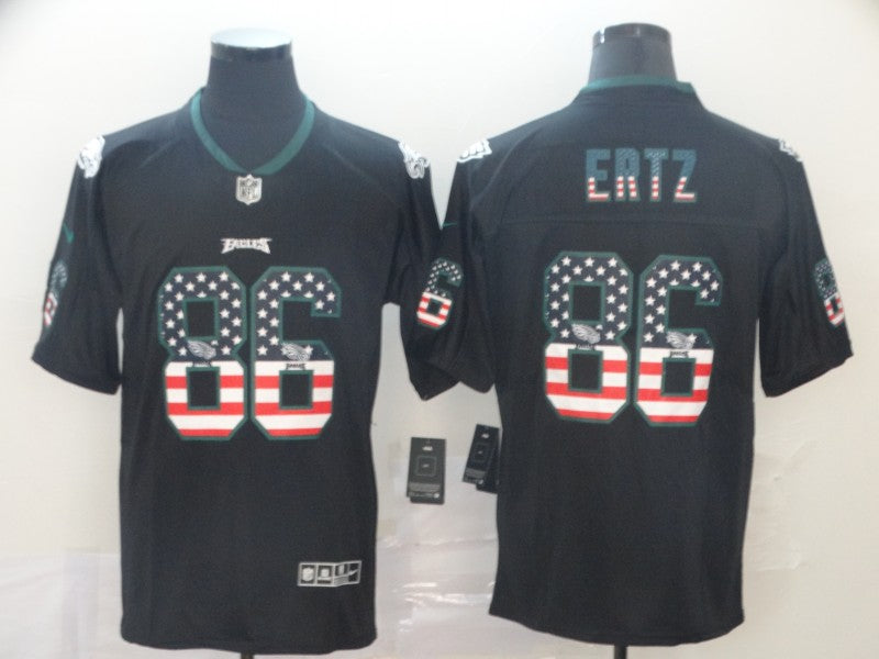 Men's Philadelphia Eagles Zach Ertz #86 Black Game Player Jerseys