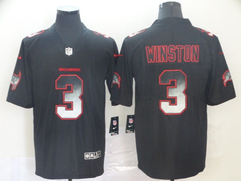 Men's Tampa Bay Buccaneers Jameis Winston #3 Black Player Game Jerseys