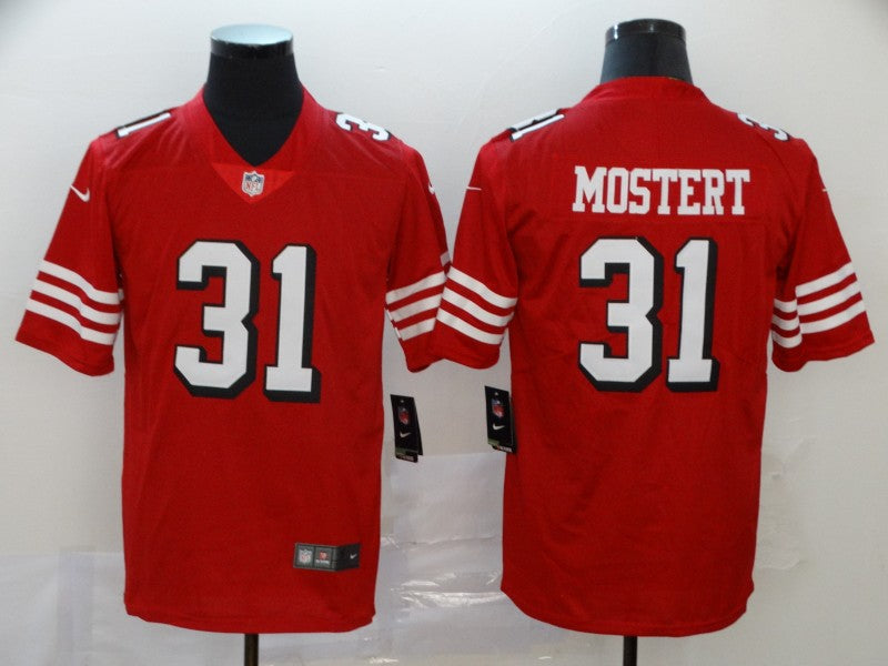 Men's San Francisco 49ers Raheem Mostert #31 Red Game Jerseys