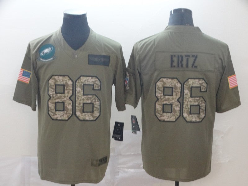 Men's Philadelphia Eagles Zach Ertz #86 Brown Team Game Jerseys