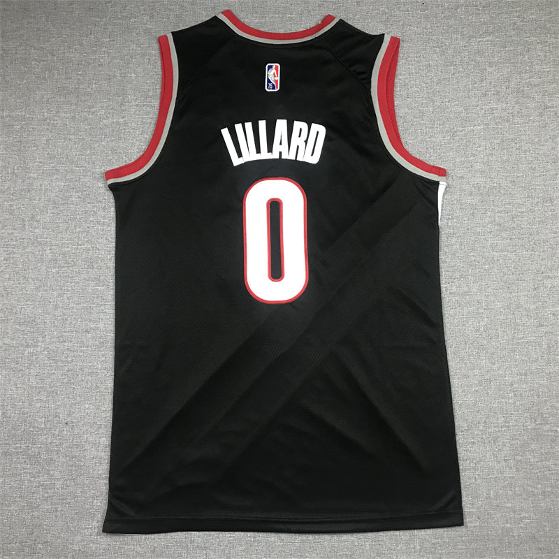Men's Portland Trail Blazers Damian Lillard #0 Black Swingman Jerseys