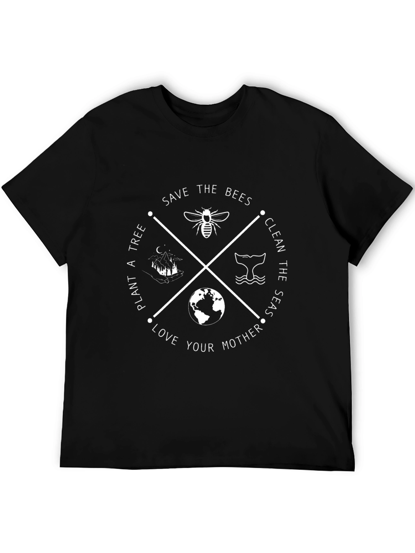 Eco-Friendly Black Graphic T-Shirt