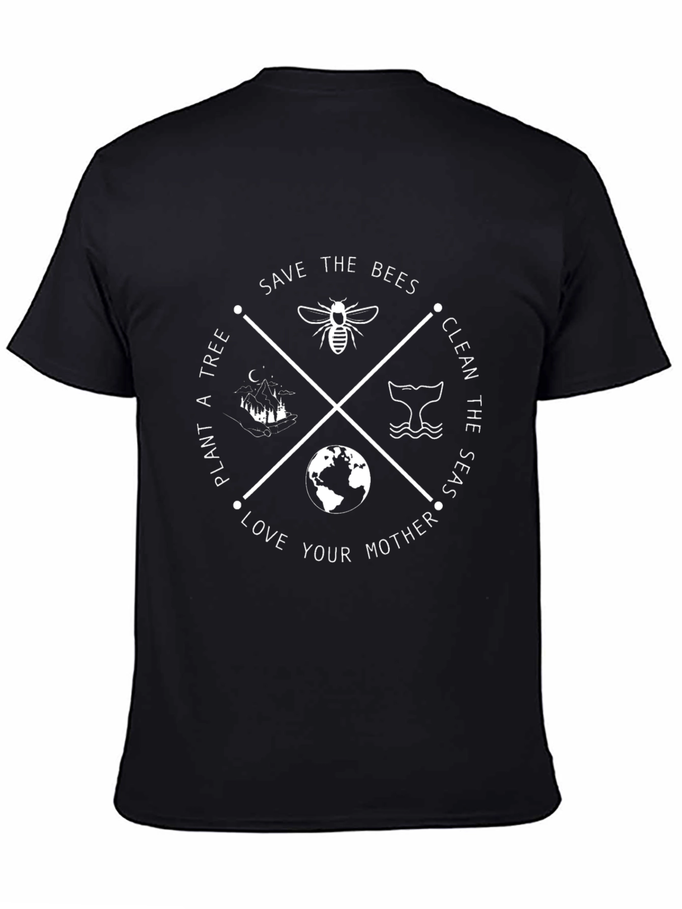 Eco-Friendly Black Graphic T-Shirt