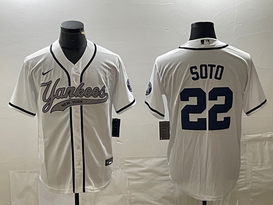 Men's New York Yankees Juan Soto #22 White Player Jerseys Joint Edition