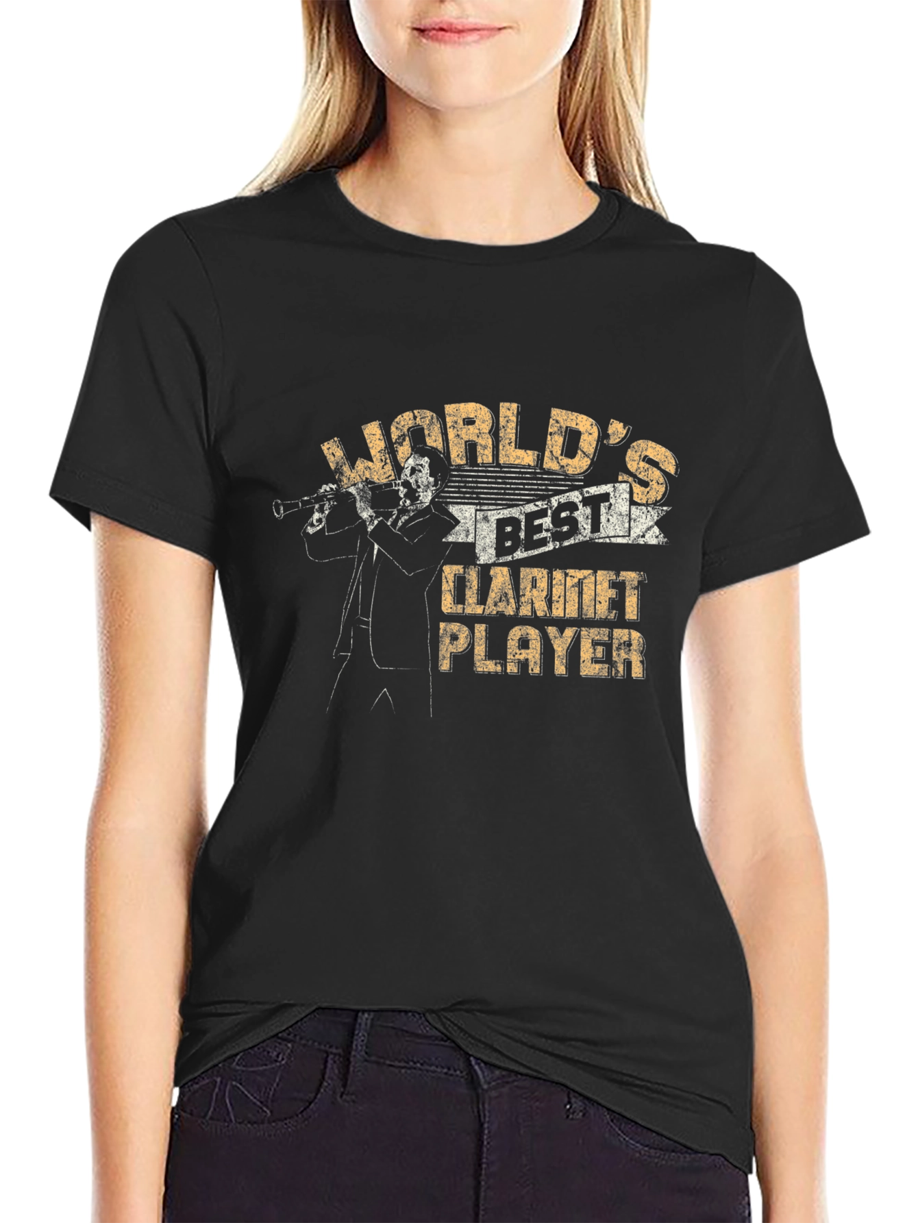 Worlds Best Clarinet Player Black Graphic Tee
