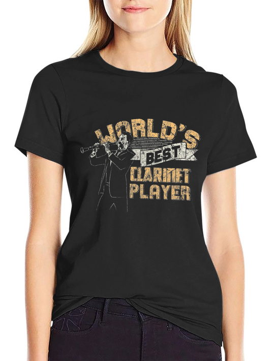 Worlds Best Clarinet Player Black Graphic Tee