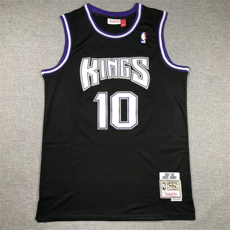 Men's Sacramento Kings Domantas Sabonis #10 Black Hardwood Classics Swingman Jerseys