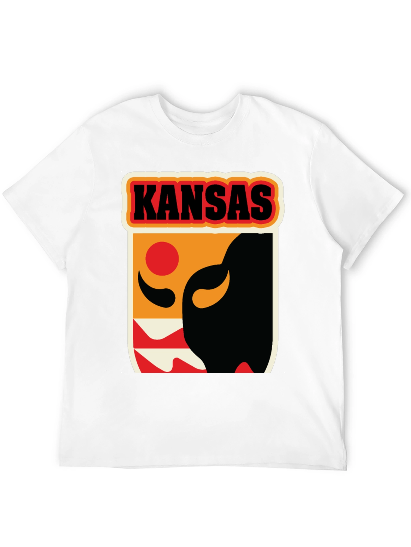 Kansas Graphic Tee - Retro Buffalo Design